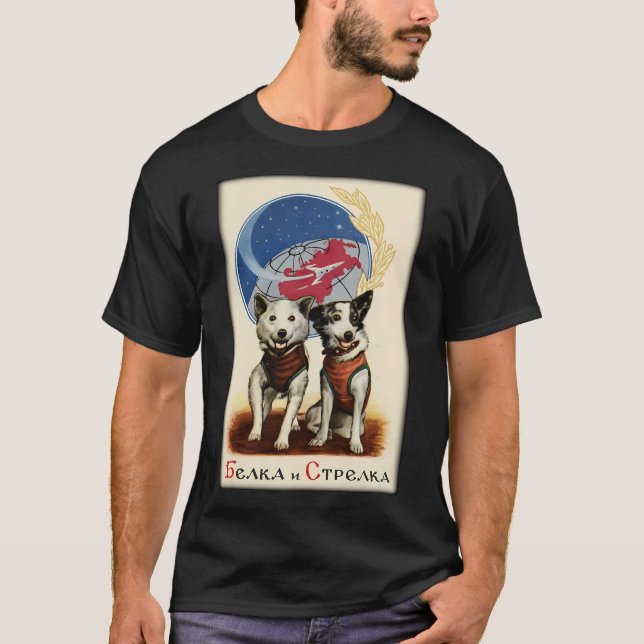 Camiseta Cães Espaciais Belka E Strelka (Frente)