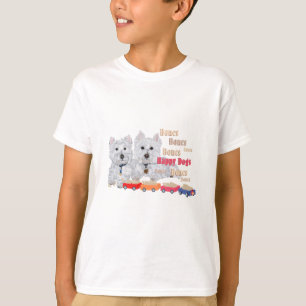 Camiseta Cães Felizes Com Ossos