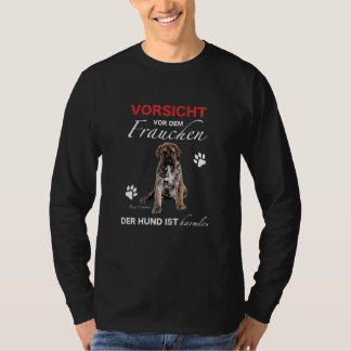 Camiseta Cães Fêmeas Presa Canario Cuidado Com a Fêmea O Cã