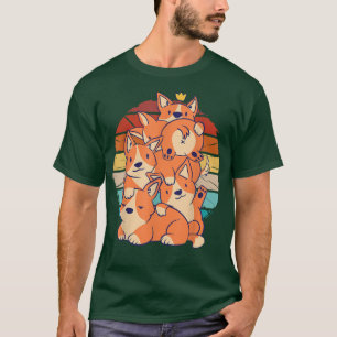 Camiseta Cães fofinhos de Corgi em cima um do outro