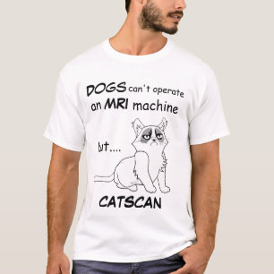 Camiseta Cães gatos piada engraçada catscan
