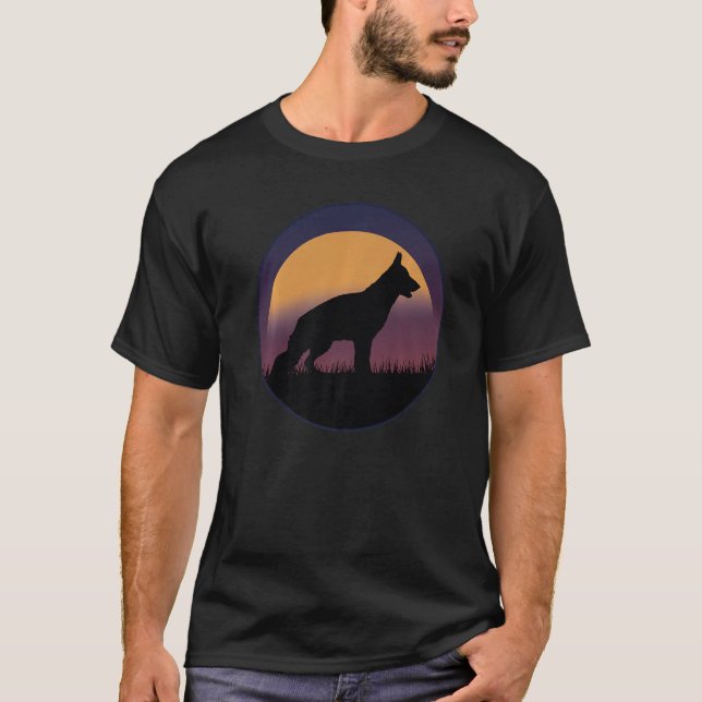 Camiseta Cães german shepherd Cães Cães Cães Cães Cães Cães (Frente)