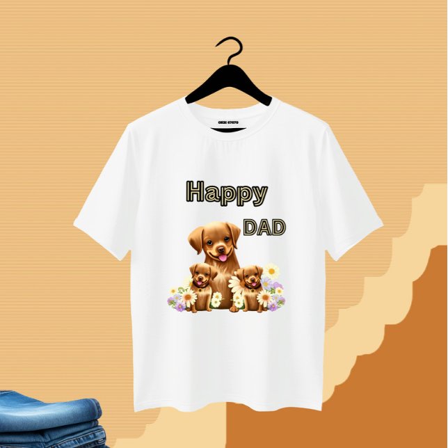 Camiseta Cães giros com flores (Criador carregado)