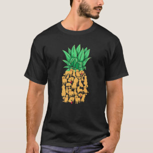 Camiseta Cães Golden Retriever Abacaxi Férias de Verão