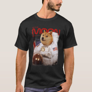 Camiseta CÃES HODL Para O Astronauta Da Lua Crypto Memor D