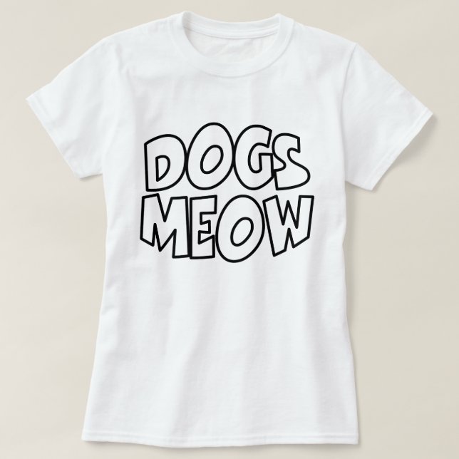 Camiseta Cães Miando (Frente do Design)