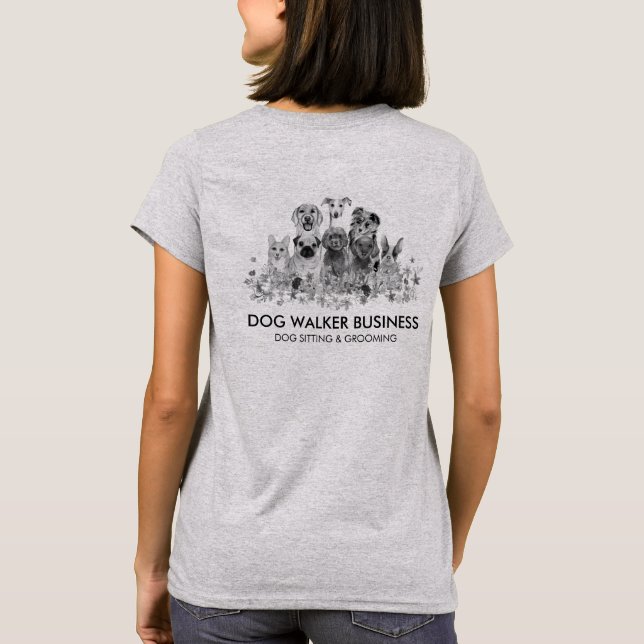 Camiseta Cães Negros Serviços para moradores ambulantes (Verso)