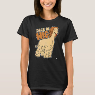 Camiseta Cães No Cabelo Falso Do Wig Wig