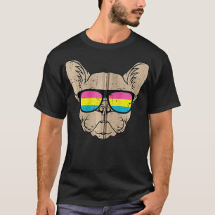 Camiseta Cães Óculos escuros Orgulho panorâmico Puppy Lover