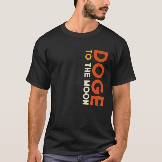 Camiseta Cães Para A Lua Engraçada Mema Dogecoina HDL Tra (Frente)