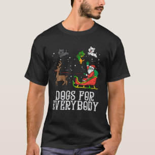 Camiseta Cães Para Todos Papais noeis Engraçados Natal