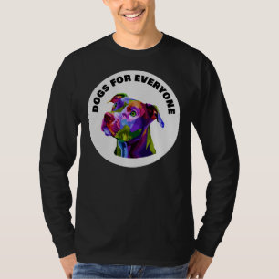 Camiseta Cães Para Todos Rainbow Pitbull Terrier Dog Woof