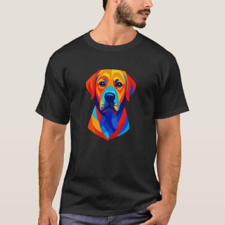 Camiseta Cães-Pop-Art Raça-de-Cachorro Labrador-Retriever-C