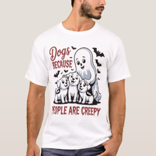 Camiseta Cães Porque as Pessoas São Sinistras no Halloween