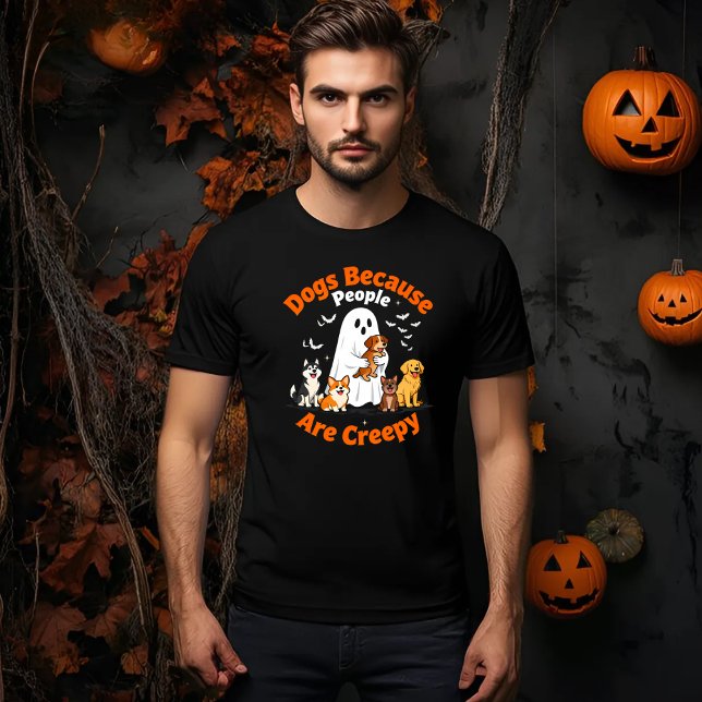 Camiseta Cães porque Pessoas são assustadoras, fantasmas en (Criador carregado)