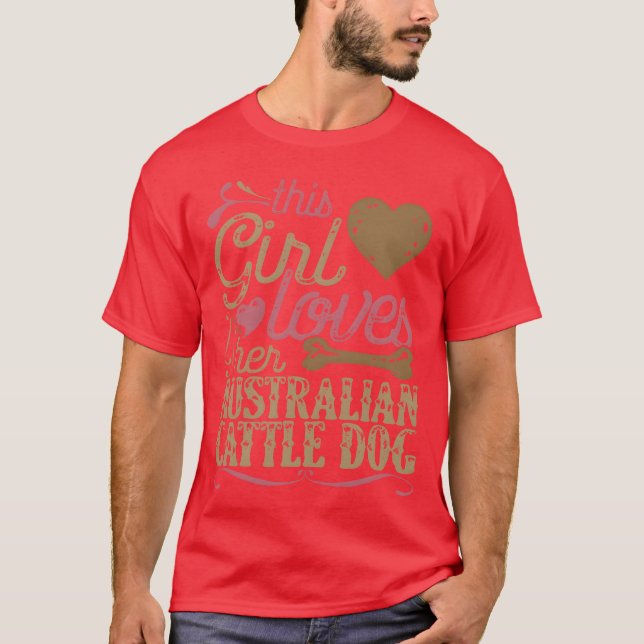 Camiseta Cães Presentes Cães de Bovinos australianos ACD Bl (Frente)