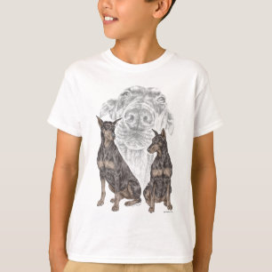 Camiseta Cães pretos do Doberman
