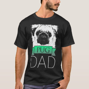 Camiseta Cães Pug Papai Pug Pai Cachorro