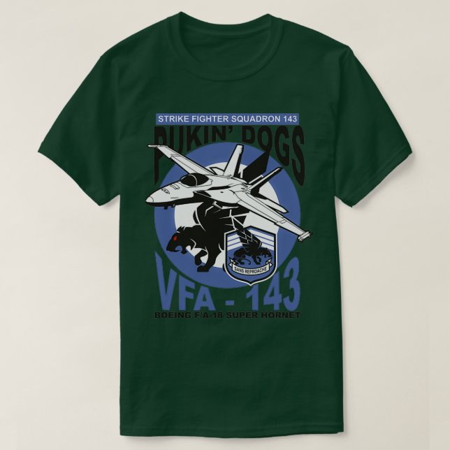 Camiseta Cães Pukin VFA143  (Frente do Design)