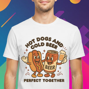 Camiseta Cães Quentes E Cerveja Fria - Perfeitos Juntos