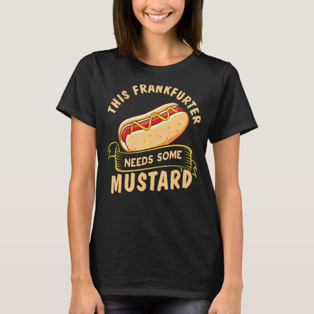 Camiseta Cães Quentes Para Comer Frankfurter (Frente)