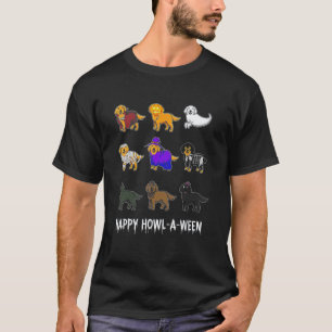 Camiseta Cães Retriever Golden no Halloween Feliz Feriado A
