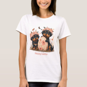 Camiseta Cães Rottweiler do felz pascoa
