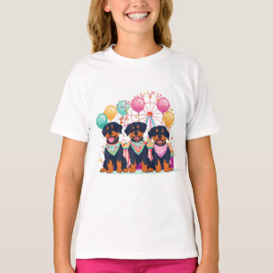 Camiseta Cães Rottweiler Num Carnaval