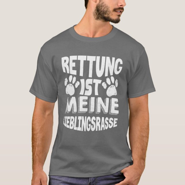 Camiseta Cães salvadores Dog Presente retrô de cão (Frente)