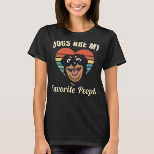 Camiseta Cães São As Minhas Pessoas Favoritas Rottweiler