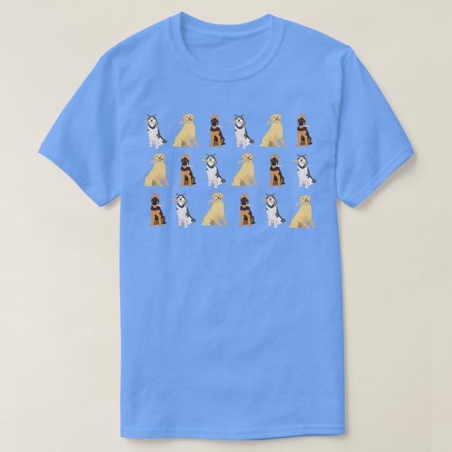Camiseta Cães Segurando Coisas Afiadas (Frente do Design)