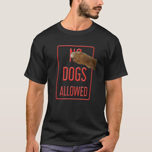 Camiseta Cães sem German shepherd de Sinal Permitido (Frente)