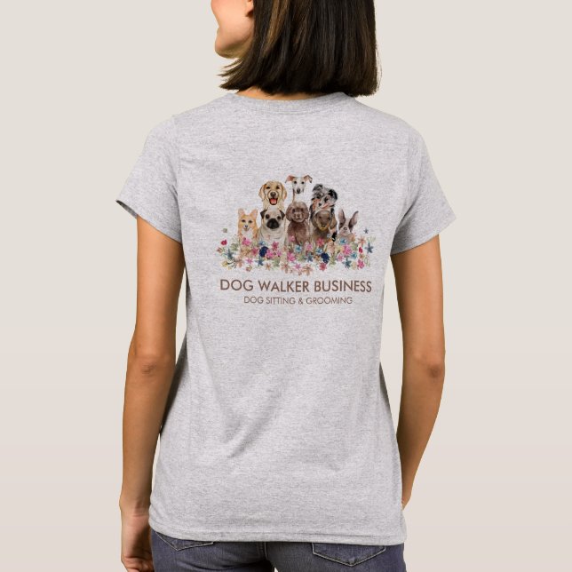 Camiseta Cães Serviços de camisola dupla (Verso)