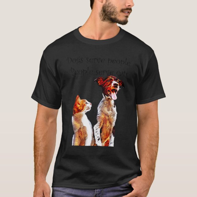Camiseta Cães Servidores Pessoas Pessoas Server Cats (Frente)