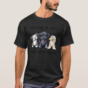 CAMISETA CÃES SHIH TZU ME FAZEM FELIZ COM OS HUMANOS FAZER