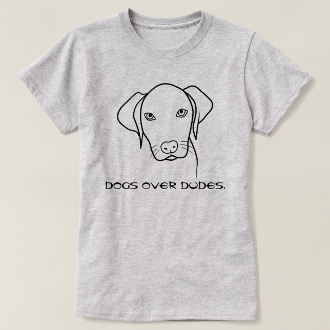 Camiseta Cães sobre caras Weimaraner (Frente do Design)