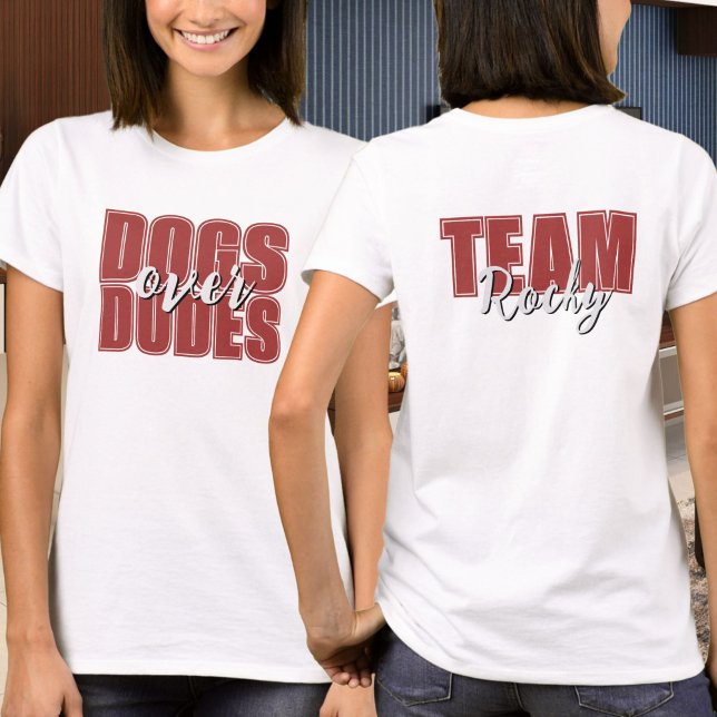 Camiseta Cães Sobre Dudos Nome Personalizável (Criador carregado)