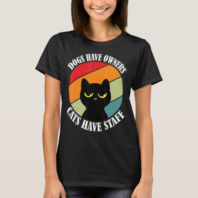 Camiseta Cães têm donos gatos tem meme funcionarios (Frente)