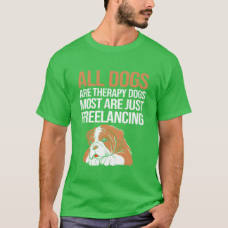 Camiseta Cães Terapêutica Cães Funniherapia Cão Para Dólare
