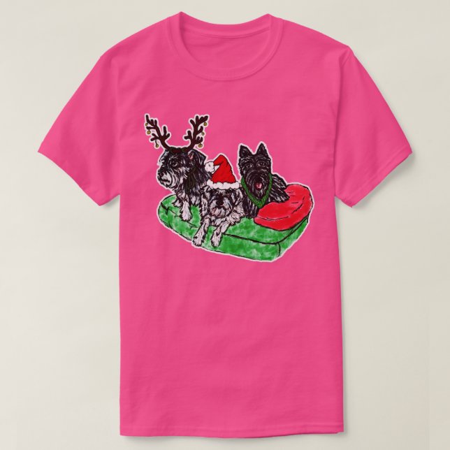 Camiseta Cães Xmas (Frente do Design)