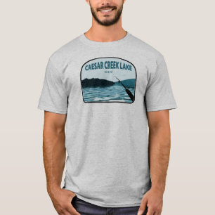 Camiseta Caesar Creek Lake Ohio, Rod de Pesca