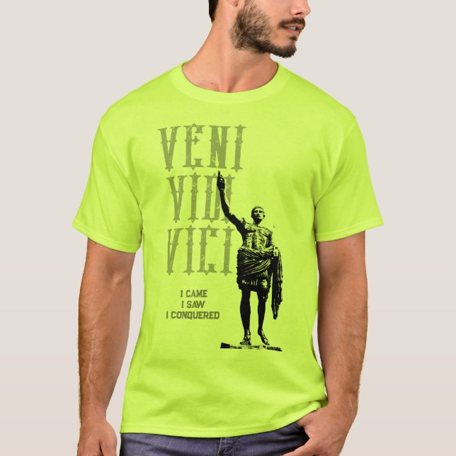 Camiseta Caesar Veni Vidi Vici Segurança Verde Amarelo (Frente)