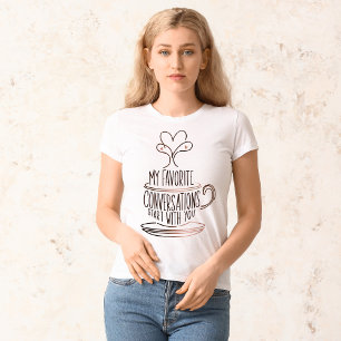 Camiseta Café a vapor de coração Mãe - Dia da Mãe Eterno Ar