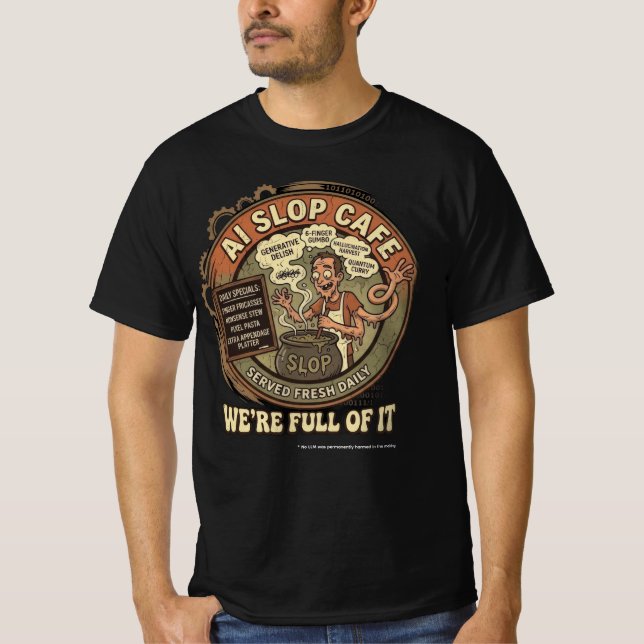 Camiseta Café AI Slop (Frente)