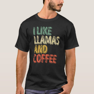 Camiseta Café Alpaca Eu Gosto De Llamas E Café