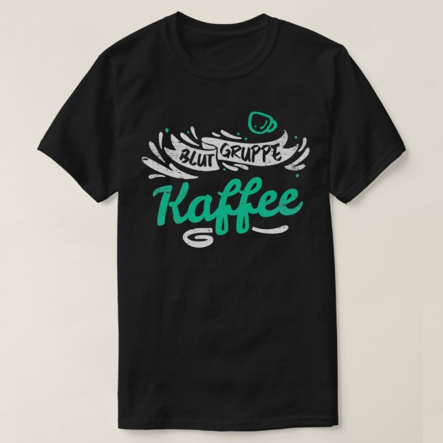 Camiseta Café amado por amantes de cafeína 15 (Frente do Design)