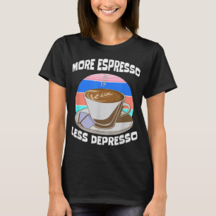 Camiseta Café Amantes Funny Espresso café doido viciado c