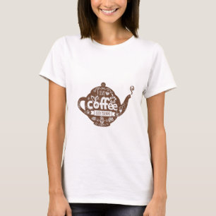 Camiseta Café amantes vintage retro cafeeiro Eu adoro caf
