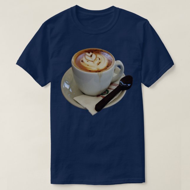 Camiseta Café Americano com Tulip Design e Chocolate S (Frente do Design)