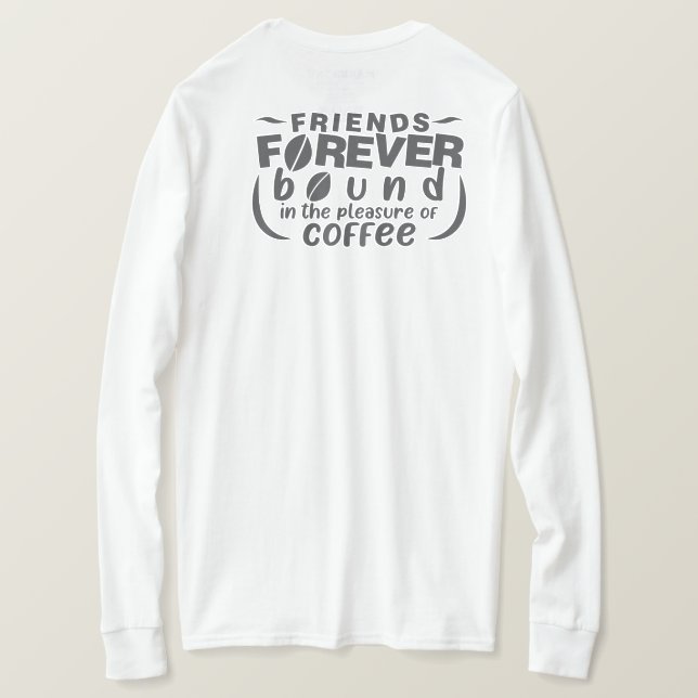 Camiseta Café Amigos para Sempre (Verso do Design)